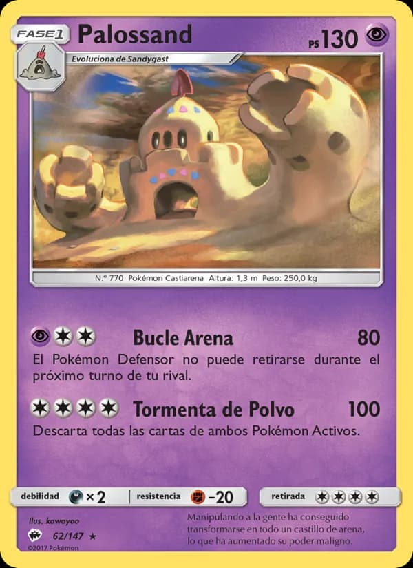 Palossand card in Spanish