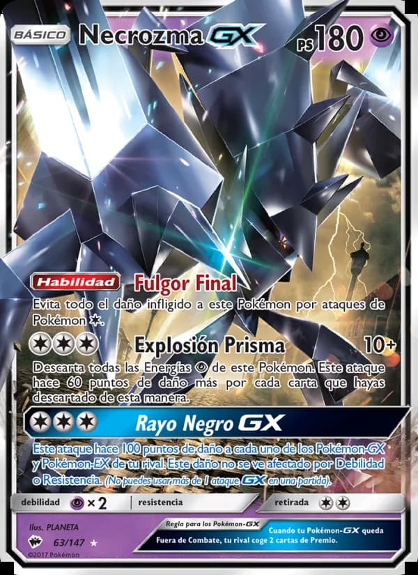Necrozma GX card in Spanish