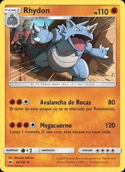 Rhydon card in Spanish