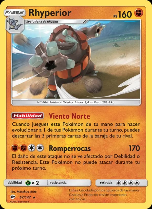 Rhyperior card in Spanish