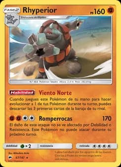 Rhyperior card in Spanish