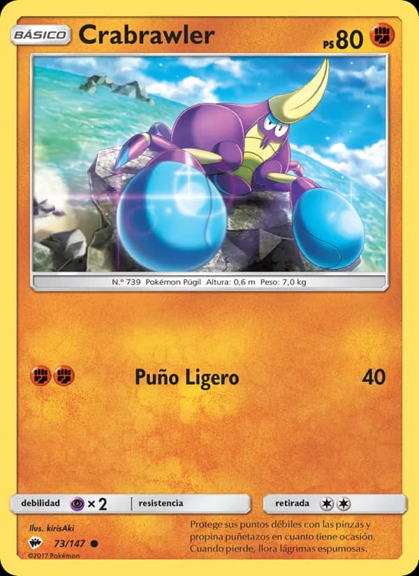 Crabrawler card in Spanish