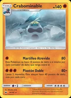 Crabominable card in Spanish