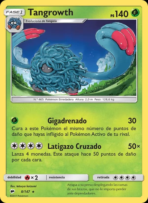 Tangrowth card in Spanish