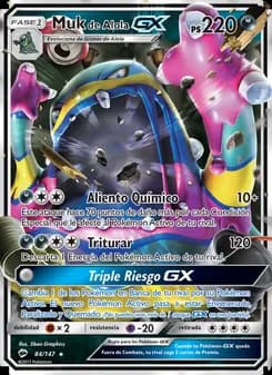 Muk de Alola GX card in Spanish