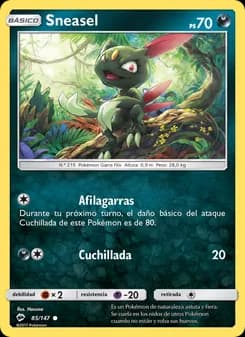 Sneasel card in Spanish