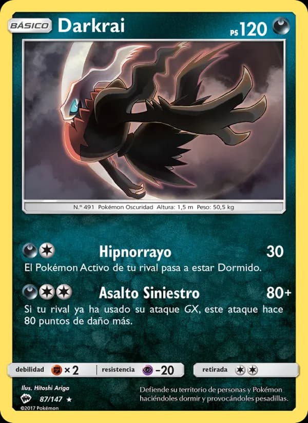 Darkrai card in Spanish