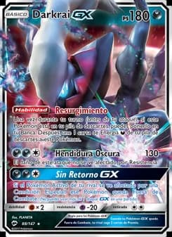 Darkrai GX card in Spanish