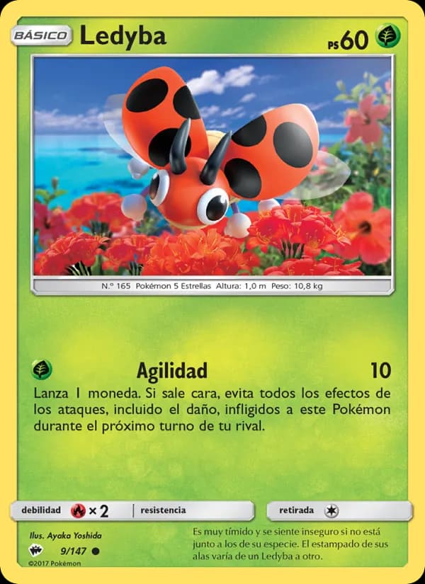 Ledyba card in Spanish
