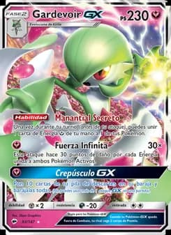 Gardevoir GX card in Spanish