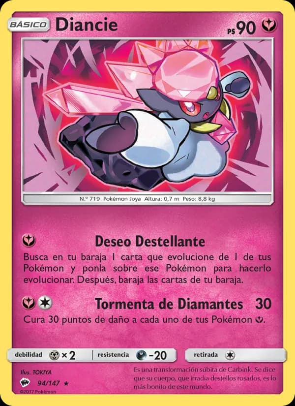 Diancie card in Spanish