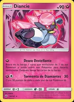 Diancie card in Spanish