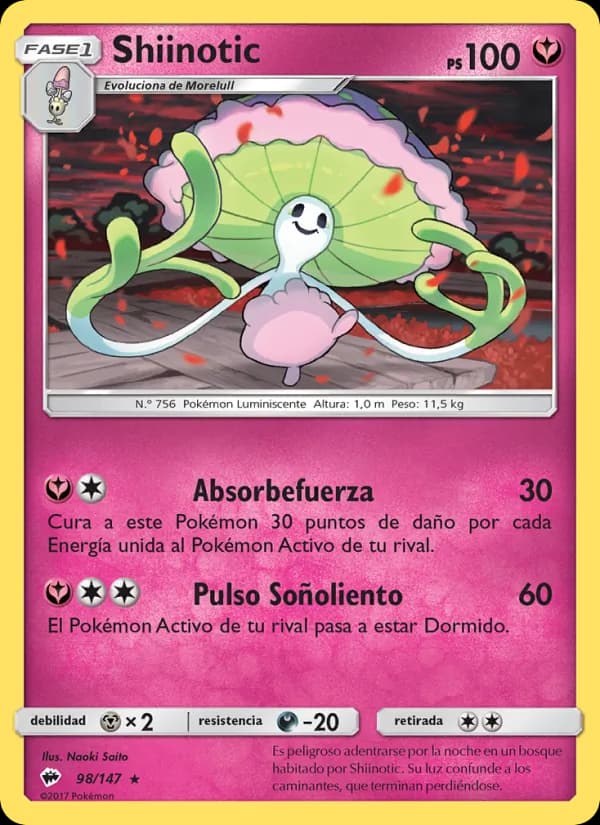 Shiinotic card in Spanish