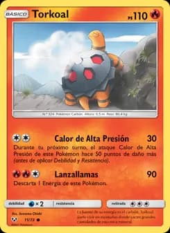 Torkoal card in Spanish
