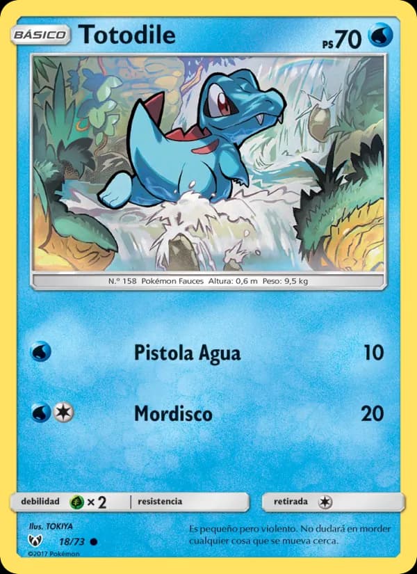 Totodile card in Spanish