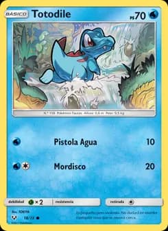Totodile card in Spanish