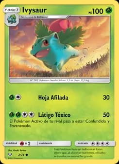 Ivysaur card in Spanish