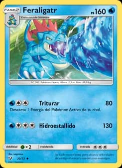 Feraligatr card in Spanish