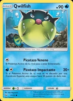 Qwilfish card in Spanish