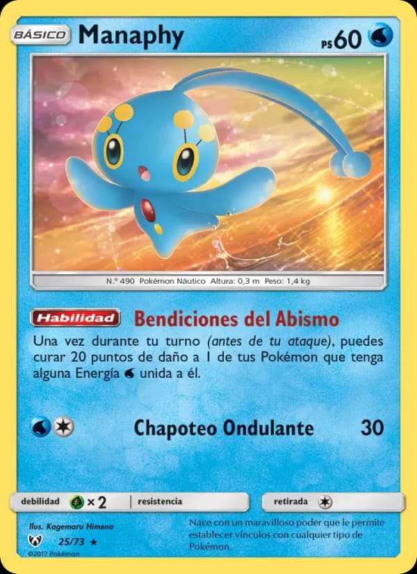Manaphy card in Spanish