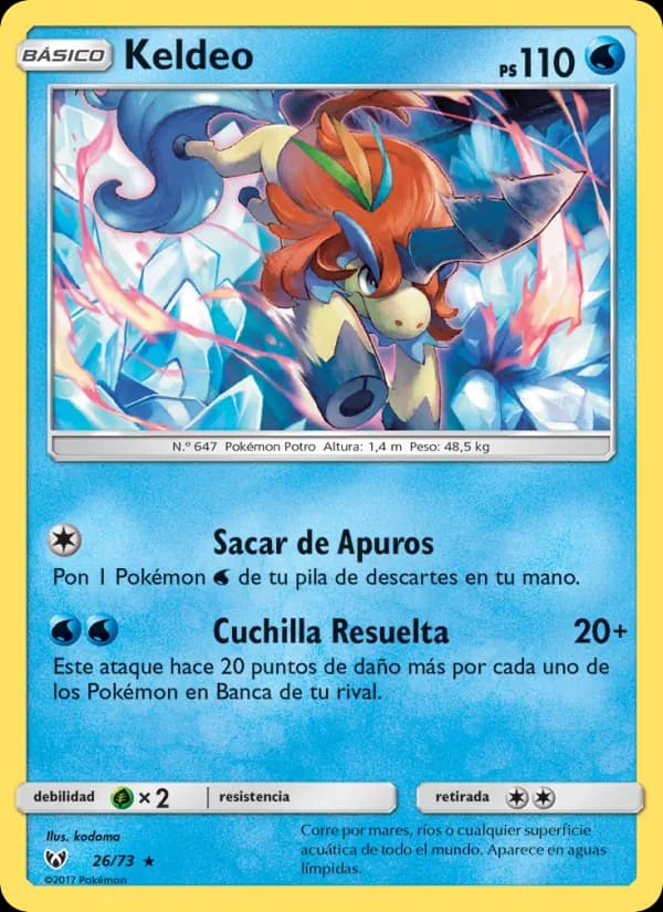 Keldeo card in Spanish