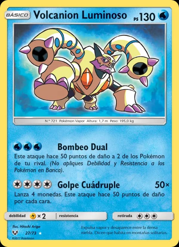 Volcanion Luminoso card in Spanish
