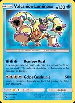 Volcanion Luminoso card in Spanish