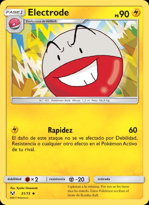 Electrode card in Spanish