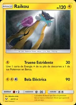 Raikou card in Spanish