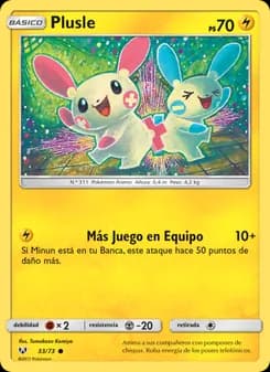 Plusle card in Spanish