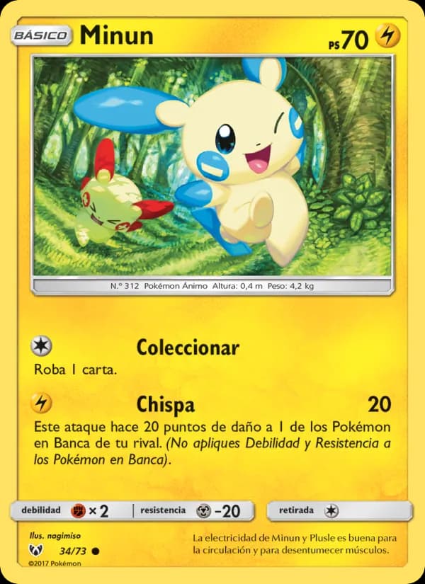 Minun card in Spanish