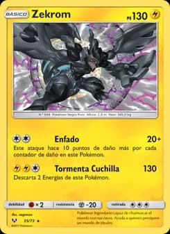 Zekrom card in Spanish