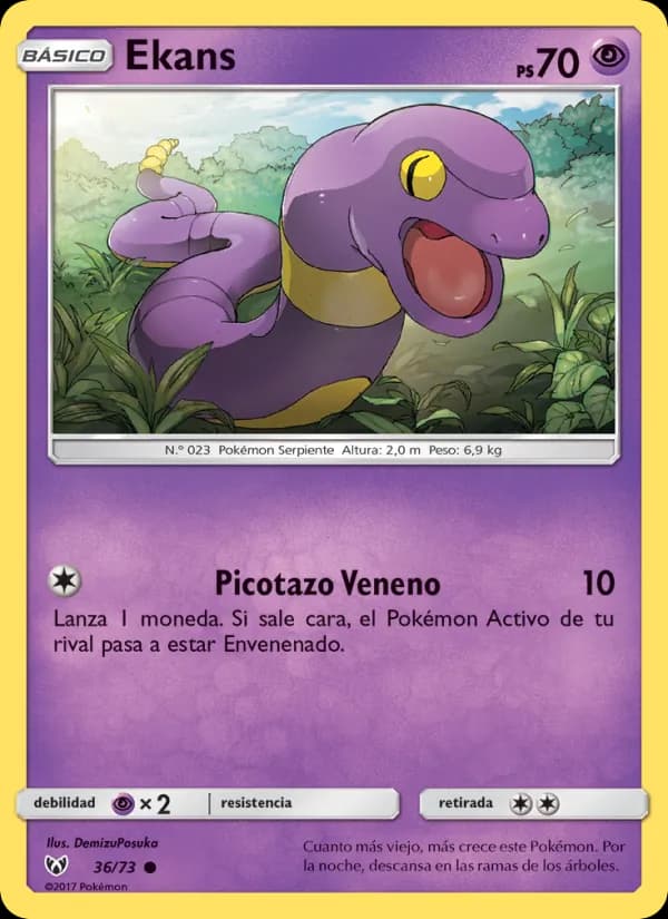 Ekans card in Spanish