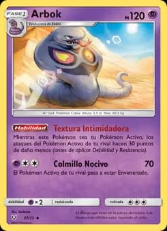 Arbok card in Spanish
