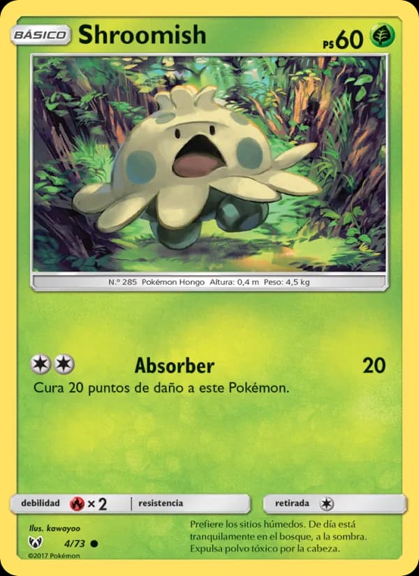 Shroomish card in Spanish
