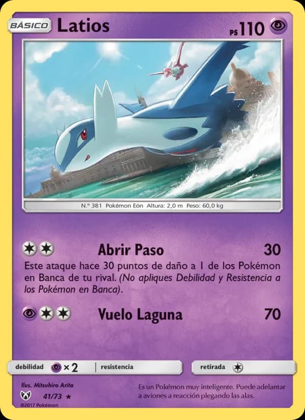 Latios card in Spanish
