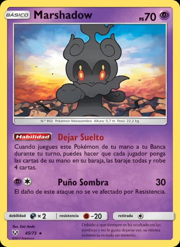 Marshadow card in Spanish