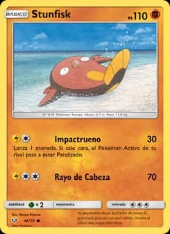 Stunfisk card in Spanish