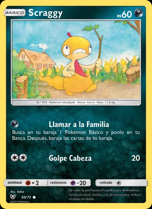 Scraggy card in Spanish