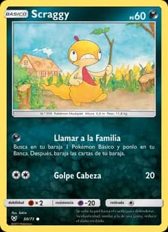Scraggy card in Spanish