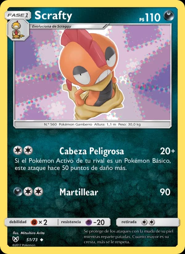 Scrafty card in Spanish