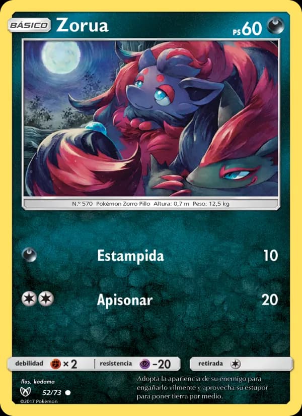 Zorua card in Spanish