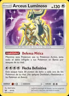 Arceus Luminoso card in Spanish