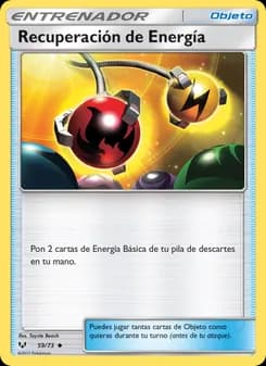 Recuperación de Energía card in Spanish