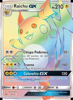 Raichu GX card in Spanish