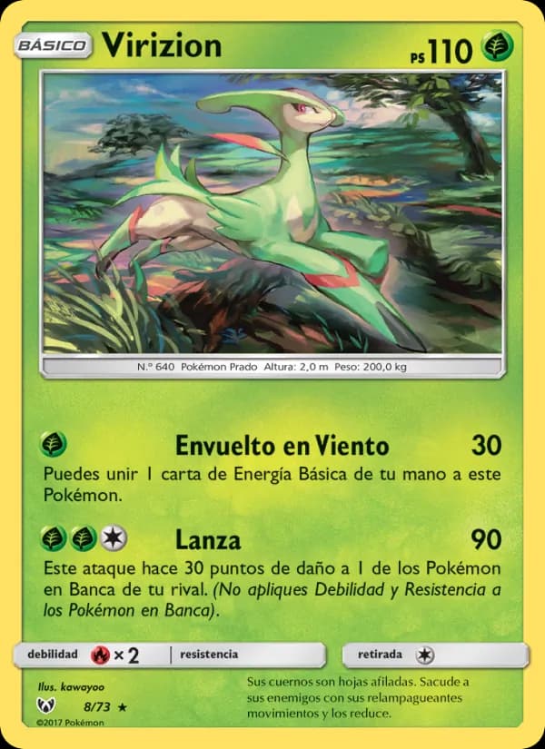 Virizion card in Spanish