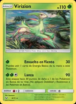 Virizion card in Spanish