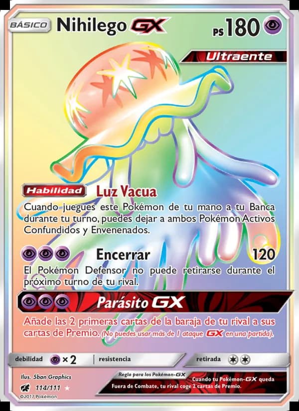 Nihilego GX card in Spanish