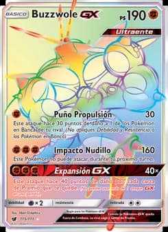 Buzzwole GX card in Spanish