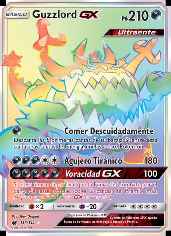 Guzzlord GX card in Spanish